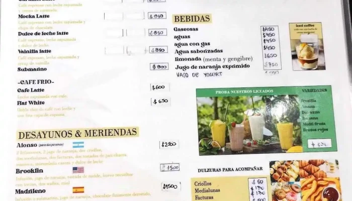 Panaderia Y Cafeteria Alonso Menu - Alta Gracia