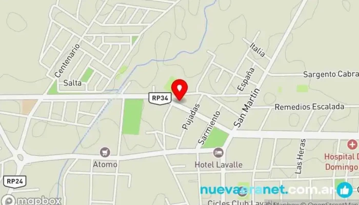 mapa de Panadería y Cafetería Marisa Panadería, Diner en Villa Tulumaya