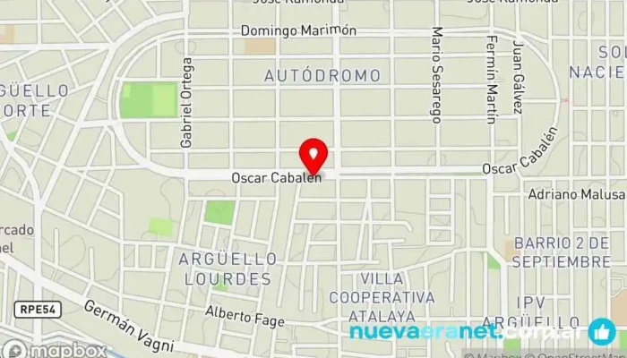 mapa de Panadería y cafetería Urbana.1 Pastelería en Córdoba