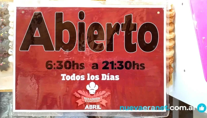 Panaderia Y Confiteria Abril -  Carta - Mina Clavero