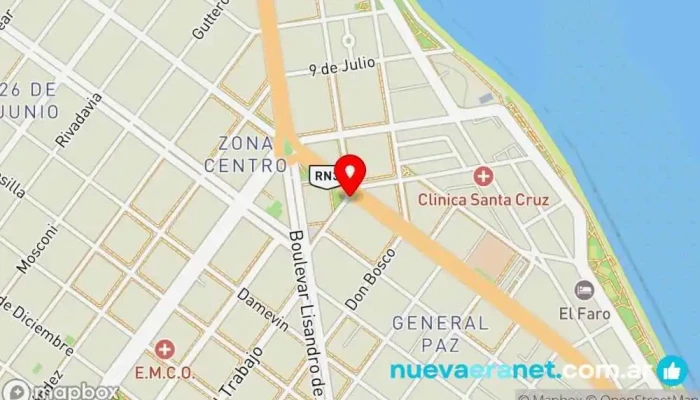 mapa de Panaderia Y Confitería Cremar Panadería en Caleta Olivia