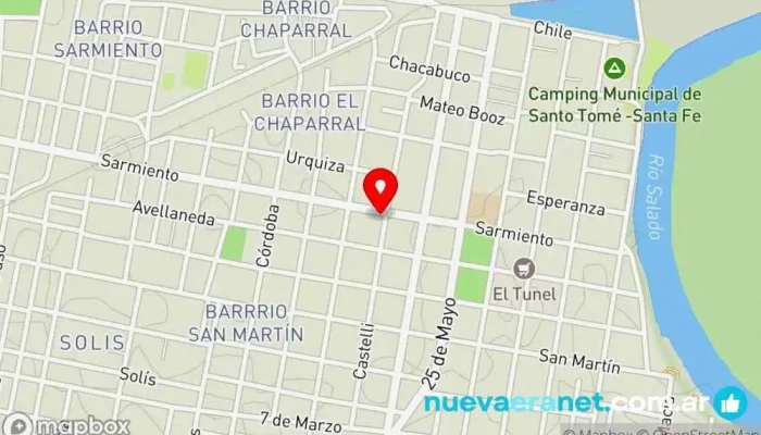 mapa de Panaderia y Confiteria el Conquistador Panadería en Santo Tomé