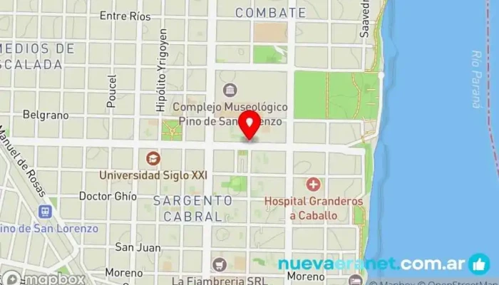 mapa de Panadería y Confitería JP Panadería en San Lorenzo