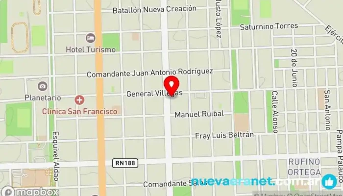 mapa de Panadería y confitería LA FAMILIA Panadería en Malargüe