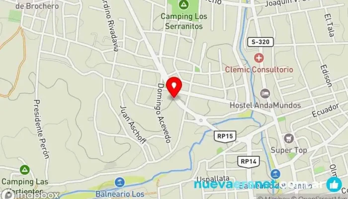 mapa de Panadería y confitería La Ideal Panadería en Villa Cura Brochero