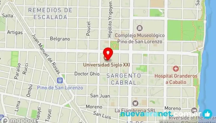 mapa de Panaderia y Confiteria la Italiana Servicio de Catering Panadería en San Lorenzo