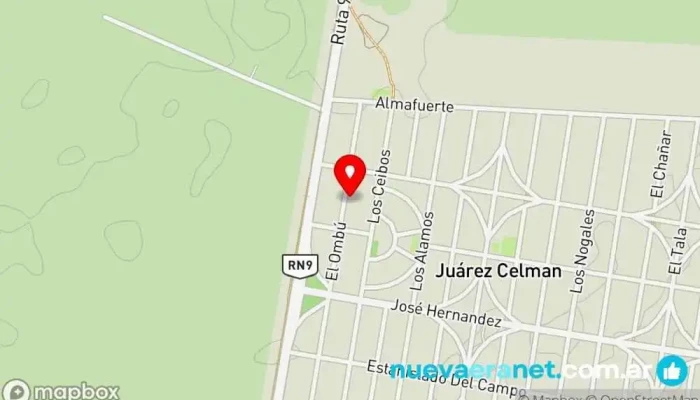 mapa de PANADERIA Y CONFITERÍA LA PREFERIDA Tienda de alimentación en Juárez Celman