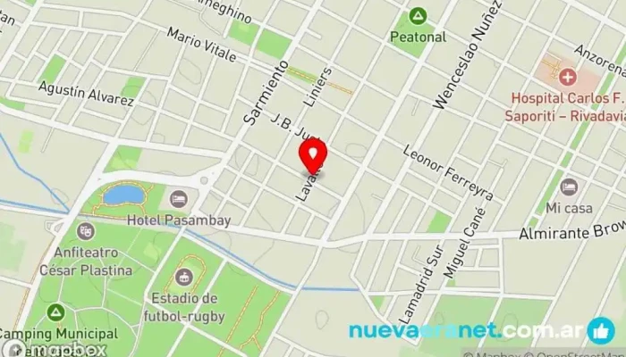 mapa de Panaderia y Confiteria Mari Panadería en Rivadavia