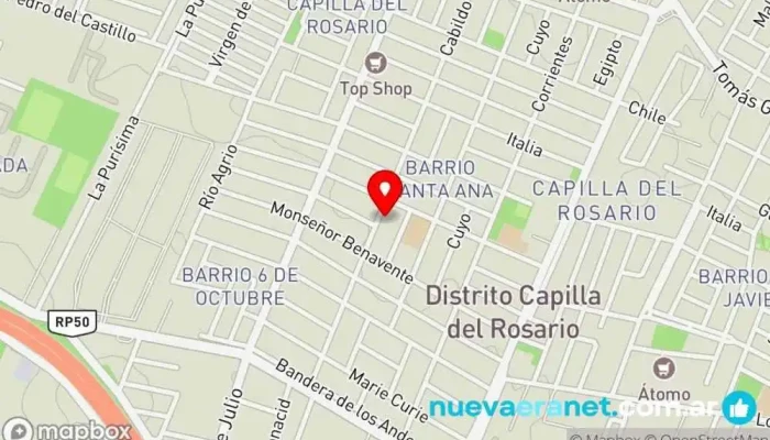 mapa de Panadería y Confitería Providencia Panadería en Mendoza