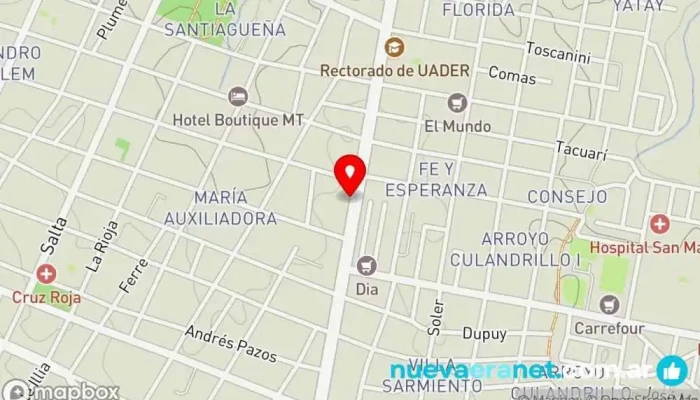 mapa de Panadería y Confitería ROMA Panadería en Paraná