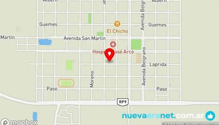 mapa de Panadería y Fiambreria Bet-el Panadería en Las Garcitas