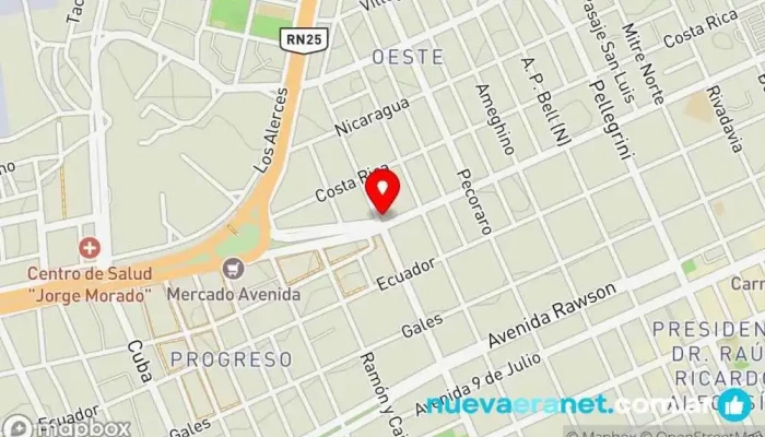 mapa de Panaderia y Mercado La Única Panadería en Trelew