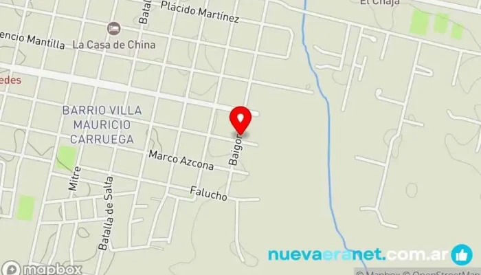 mapa de Panadería y Minimercado