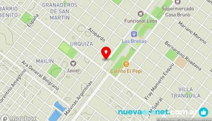 mapa dePanadería PANADERIA Y REPOSTERIA GRINGO en Las Breñas mapa de PANADERIA Y REPOSTERIA GRINGO Panadería en Las Breñas