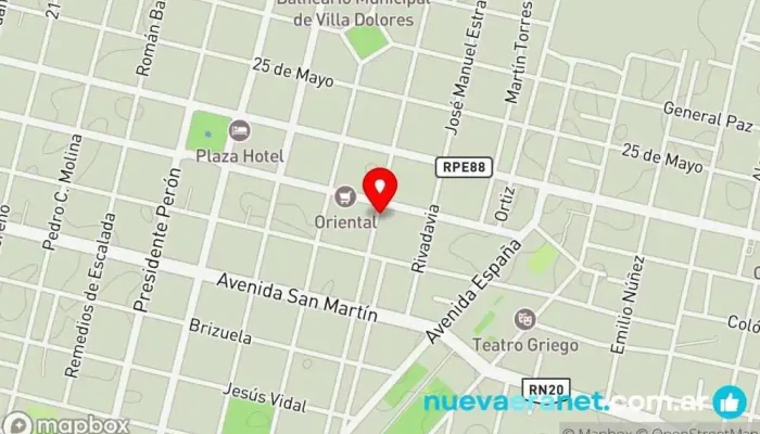 mapa de Panamania Panadería en Villa Dolores
