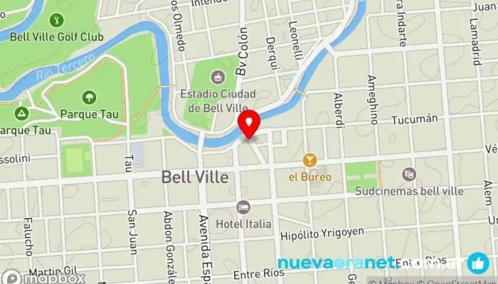 mapa de Panettieri Panadería en Bell Ville