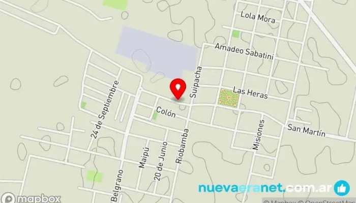 mapa de Panificación La Nueva Era Panadería en La Trinidad