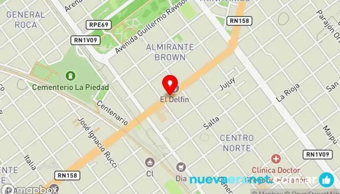mapa de Panificadora Artesanal Nuevo Milenio Panadería en Villa María
