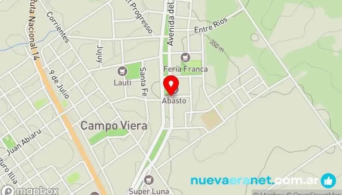 mapa de Panificadora centro Tienda de alimentación en Campo Viera