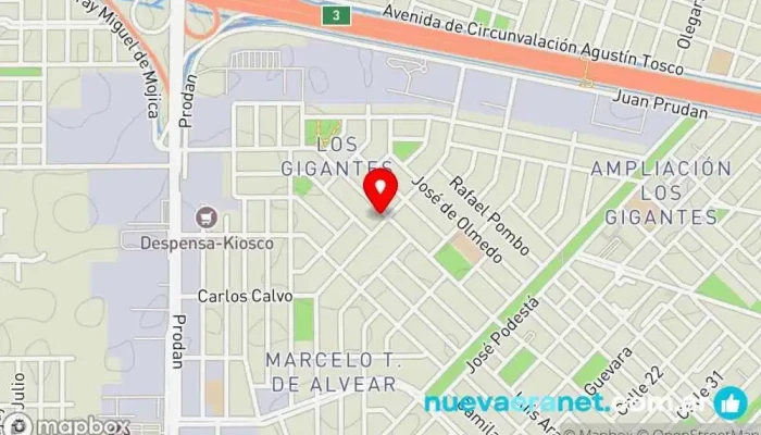 mapa de Panificadora Elca Panadería en Córdoba