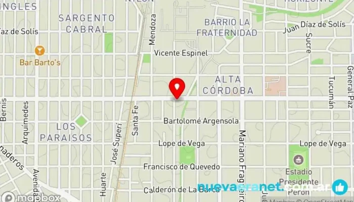 mapa de Panificadora La Geno Panadería en Córdoba