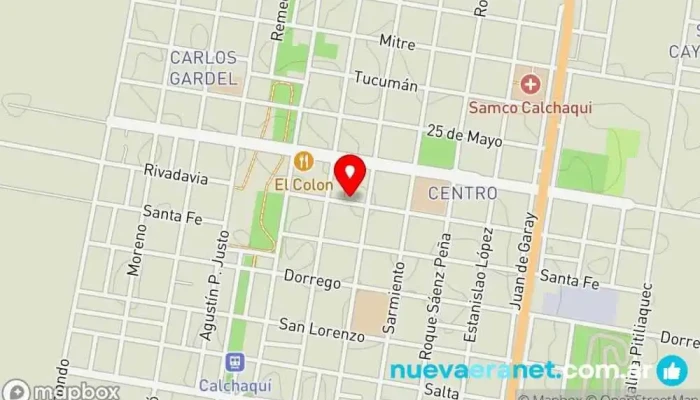 mapa de Panificadora La Moderna Panadería en Calchaquí