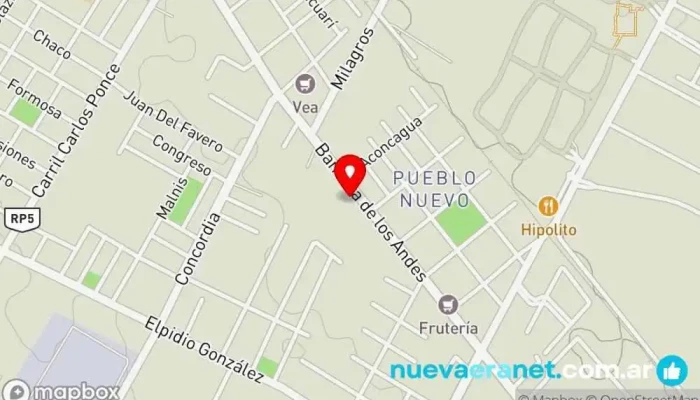 mapa de Panificadora Liliana Panadería en Guaymallén