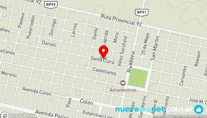 mapa de Panificadora Luciana Panadería en San Jose de la Esq.