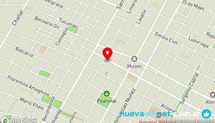 mapa de Panificadora Modelo Panadería en Rivadavia