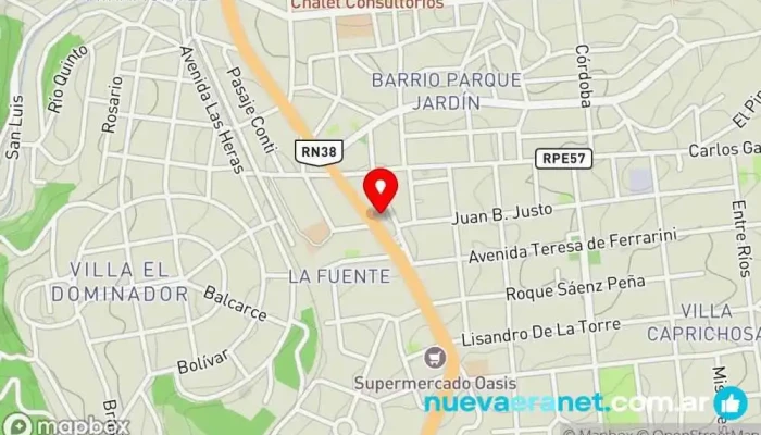 mapa de Panificadora nueva vienesa Panadería en La Falda