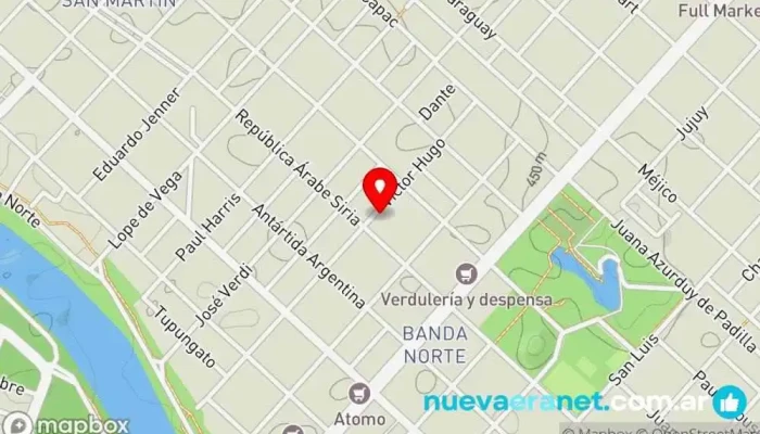 mapa de Panificadora Otermin Panadería en Río Cuarto