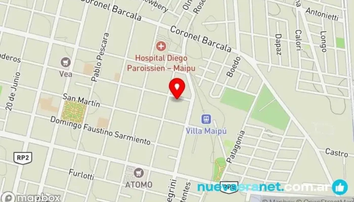 mapa de Panificadora Pasquero Panadería en Maipú