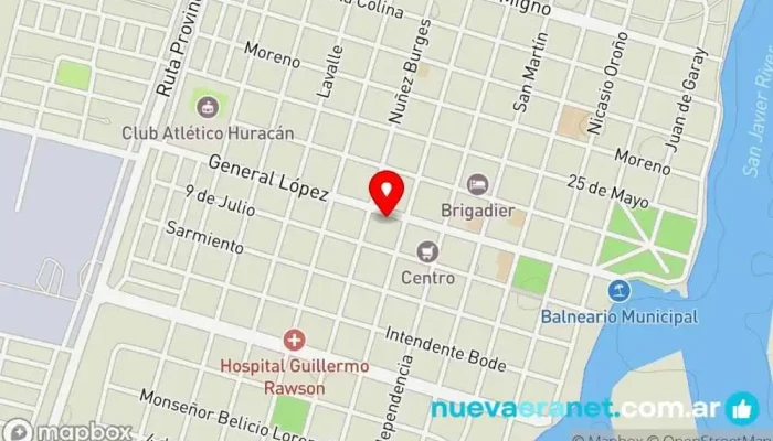 mapa de Panificadora San Javier Sucursal 2 Panadería en San Javier
