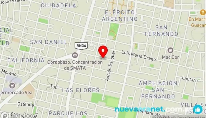 mapa de Panificadora Santo Horno Panadería mayorista, Panadería en Córdoba