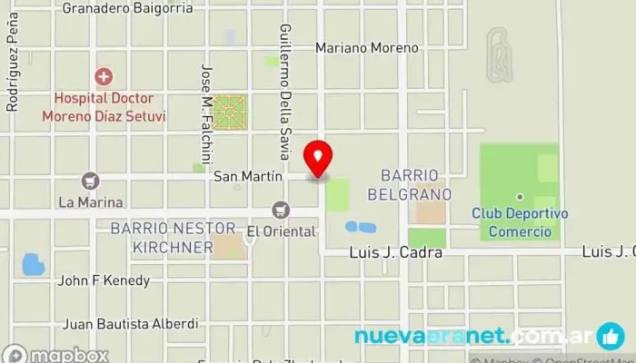 mapa de Panificadora Sudeste Panadería en Santa Sylvina