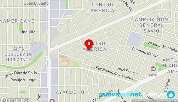 mapa de Panificadora Tip Top Panadería en Córdoba