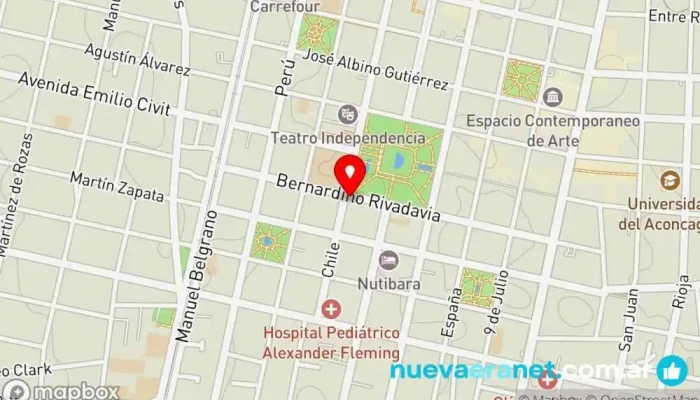 mapa de Panificados AZ Market Panadería en Mendoza