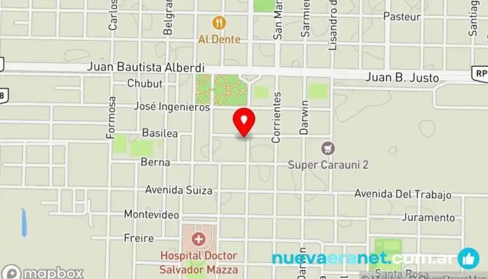 mapa de Panino Paneria Panadería en Villa Angela