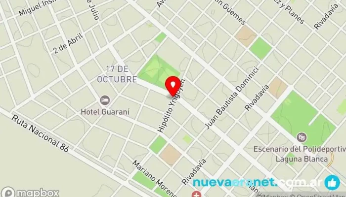 mapa de Pastas y Panificados LaGuna Panadería en Laguna Blanca