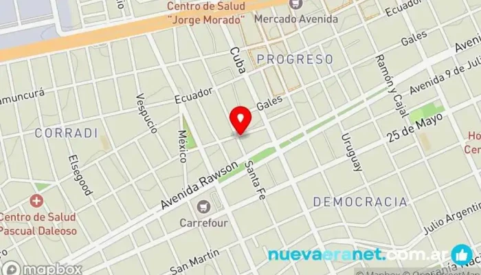 mapa de Pasteleria El SUEÑO Panadería en Trelew