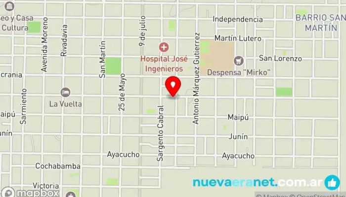 mapa de Pasteleria mi dulce argentina Panadería en San Bernardo