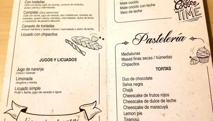 Pasteleria Y Cafe Ls -  Carta - Presidencia de la Plaza