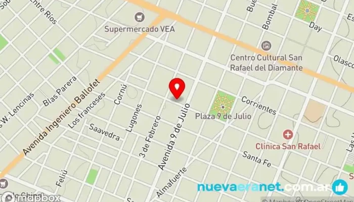 mapa de Pastelería y Tortas en San Rafael Pastelería, Pastelería especializada en tartas nupciales en San Rafael