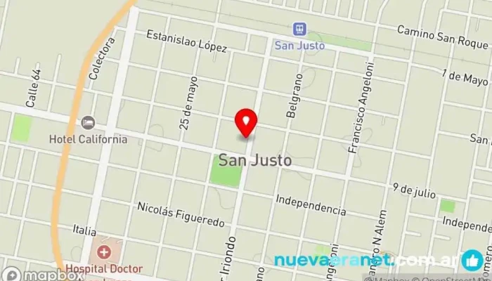 mapa de Pastry shop Panadería en San Justo