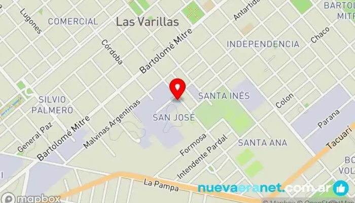 mapa de Pauny S.A. Fábrica de maquinaria agrícola en Las Varillas