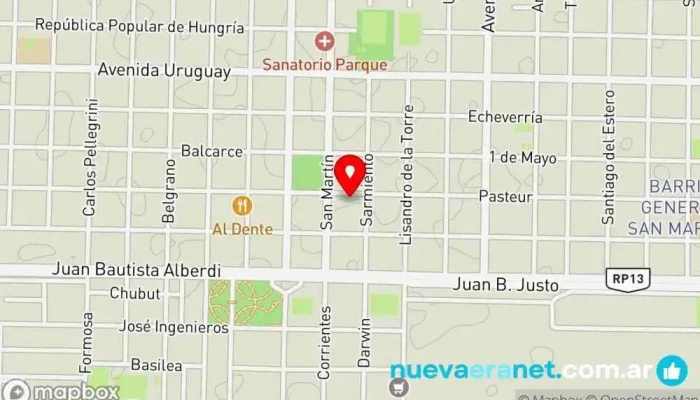 mapa de Penélope Supermercado en Villa Angela