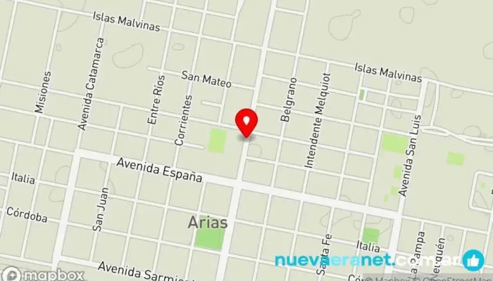 mapa de Petenatti Hogar Tienda de artículos para el hogar en Arias