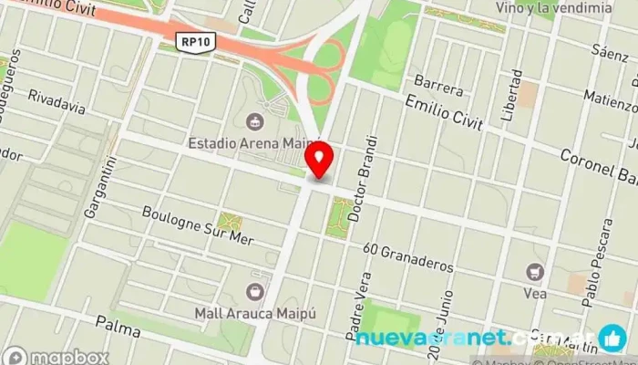 mapa de Petit Blonde Panadería en Maipú