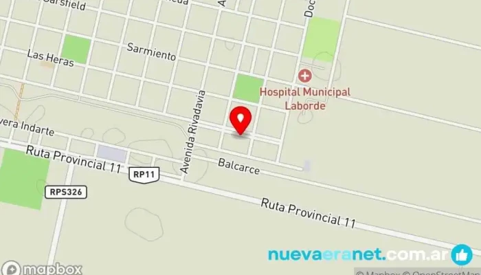 mapa de PIACERE - MARISA MAGLIANO Panadería en Laborde