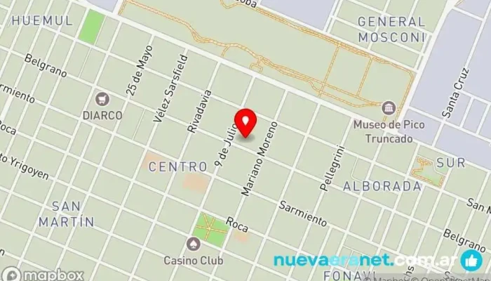 mapa de Pico Truncado  en Pico Truncado
